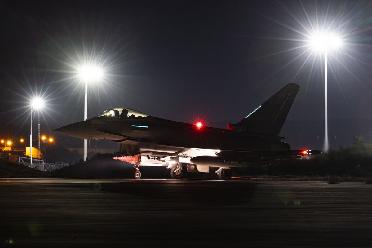 British forces strike Houthi military target in Yemen in joint operation with US