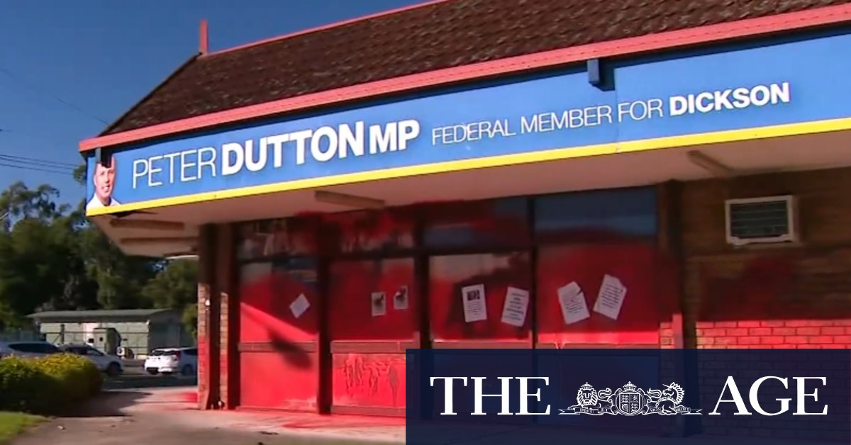 Peter Dutton's office vandalised in Queensland