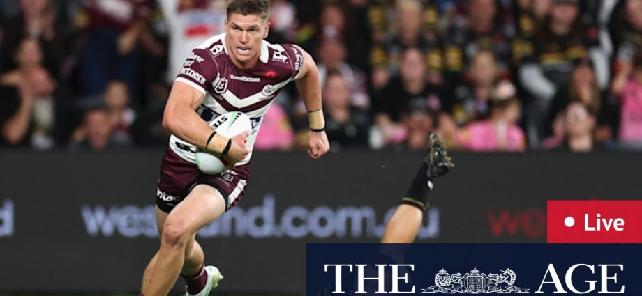 NRL 2025 LIVE updates: Sea Eagles take 12-point lead after tries for Talau and Garrick
