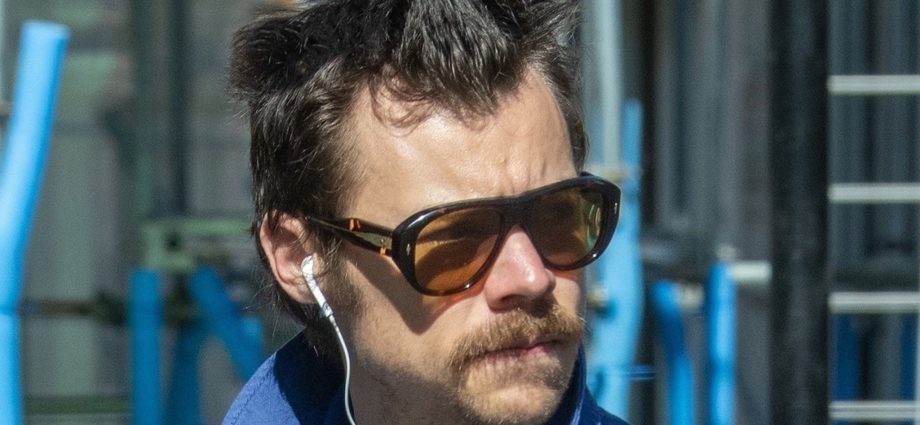 Harry Styles Rocks a Seventies-Style 'Stache During London Outing