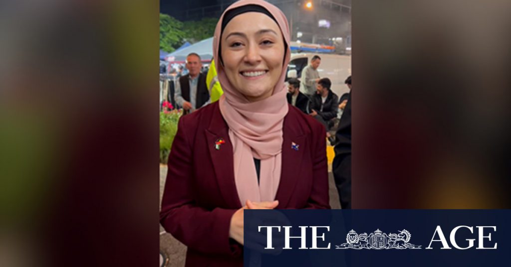 Fatima Payman at the Dandenong markets