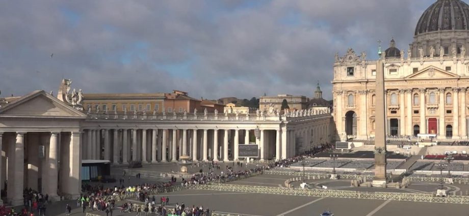 Crowds gathering for funeral of popular pontiff Pope Francis