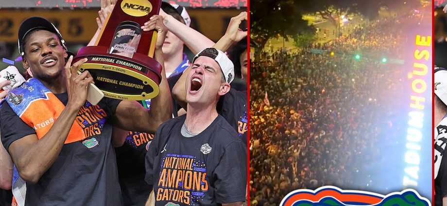 Gators Fans Flood Gainesville Streets To Celebrate Florida National Championship