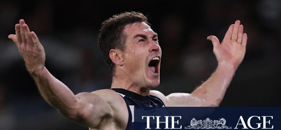 The pep talk that inspired Jeremy Cameron and Patrick Dangerfield to turn game for Geelong Cats against Adelaide Crows