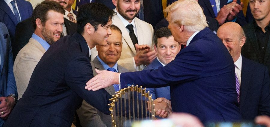 Trump swipes at California’s Dems while celebrating Dodgers