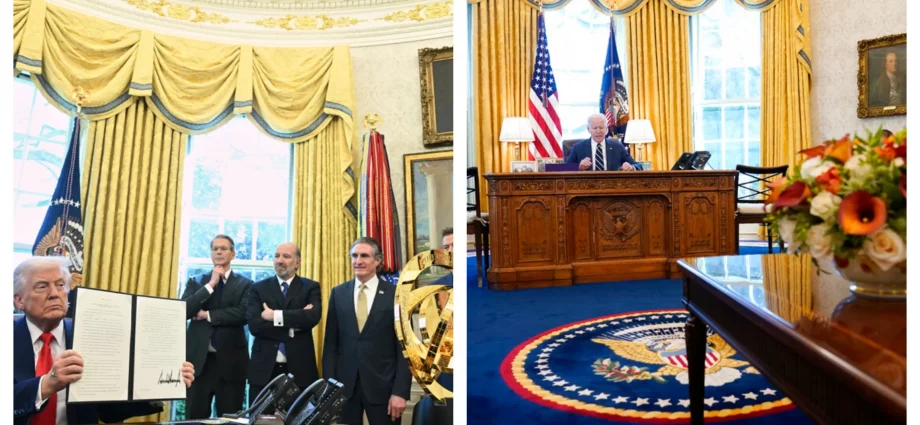 How the Oval Office’s look changed from Biden to Trump