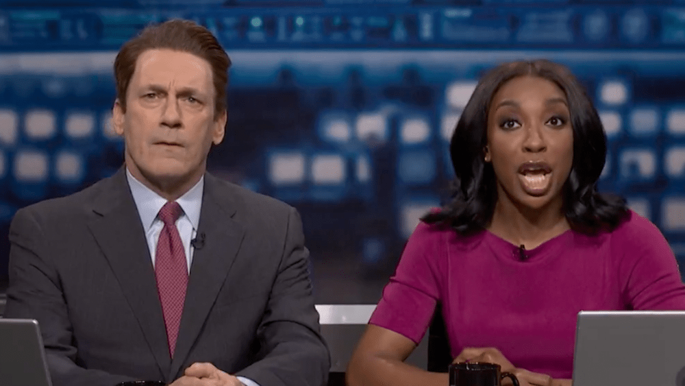SNL Host Jon Hamm Plays Disillusioned News Host In Trump Tariffs Segment