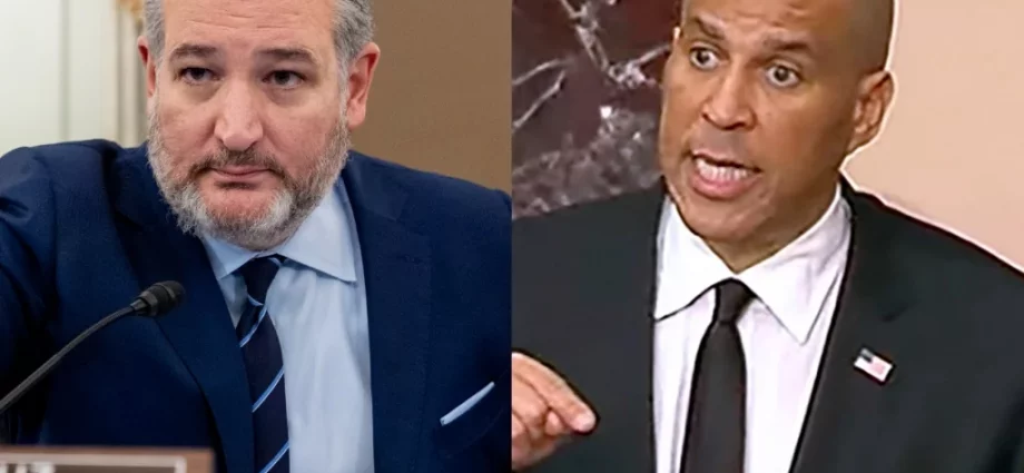 Ted Cruz jokes about 'pulling the fire alarm' to end Cory Booker's filibuster