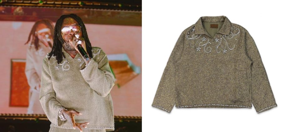 You Ask, We Answer! Vybz Kartel Wears a Birth of Royal Child Embellished Sweater Pant Set While Performing at Barclay's Center