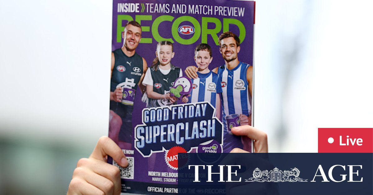 AFL Good Friday LIVE: Warm conditions for Kangas v Carlton clash
