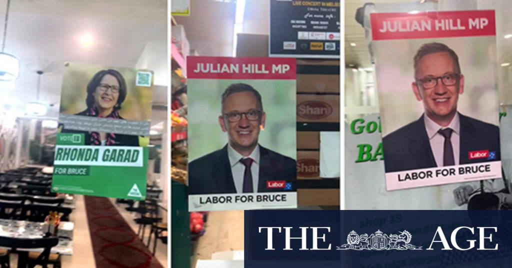 Poster tally in Dandenong’s Afghan Bazaar