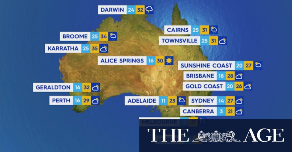 National weather forecast for Sunday April 6