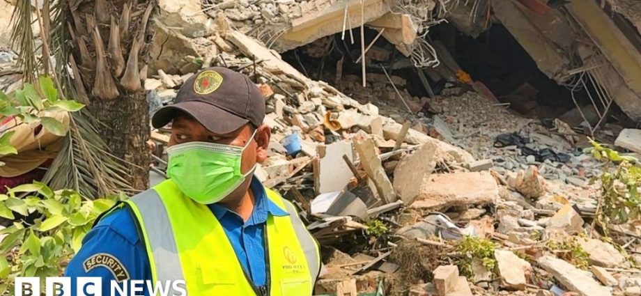 Searching for quake survivors in Mandalay
