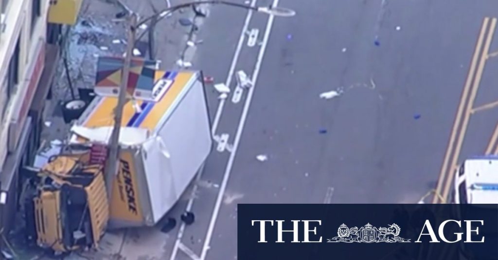 Truck crashes into crowd in Boston