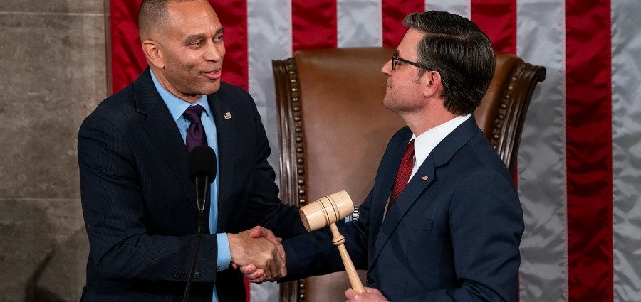 Jeffries challenges Johnson to debate the GOP budget on the House floor