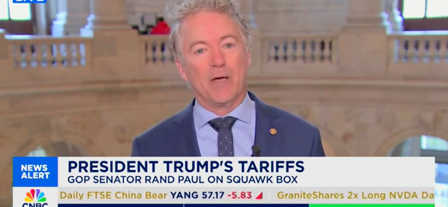 Rand Paul says Republicans 'whisper' support for him criticizing Trump tariffs