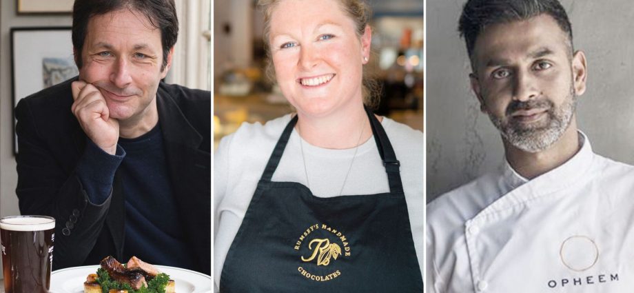 The Beckford Group's Dan Brod, Kate Rumsey from Rumsey's Chocolates and Chef Aktar Islam