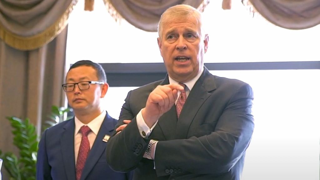 Alleged Chinese spy Yang Tengbo at a Pitch@Palace event with Prince Andrew