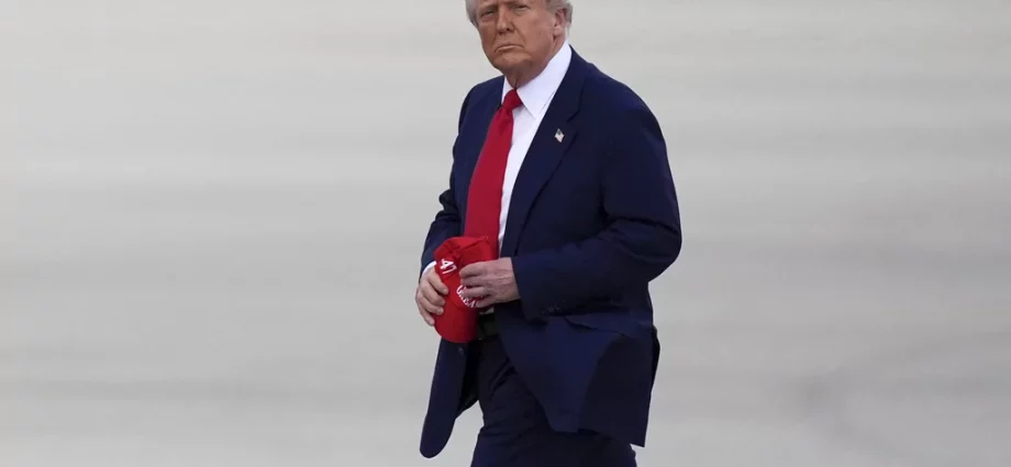 President Donald Trump arrives at Miami International Airport, Thursday, April 3, 2025, in Miami.