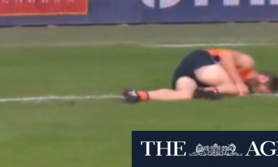 Injured Ward helped from ground