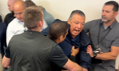 DHS Secretary Kristi Noem's press conference interrupted by Sen. Alex Padilla