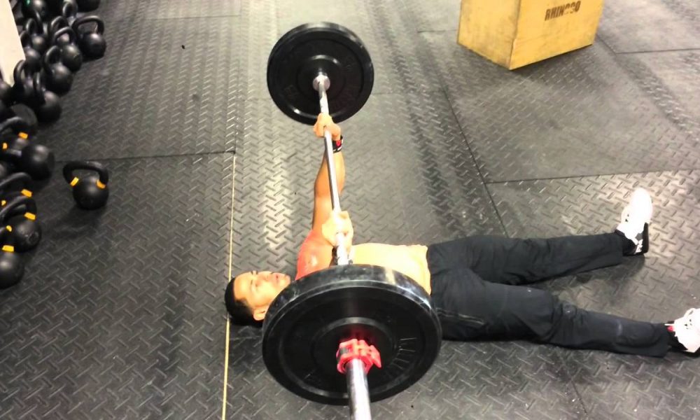 Barbell Floor Press (Chest Exercise)