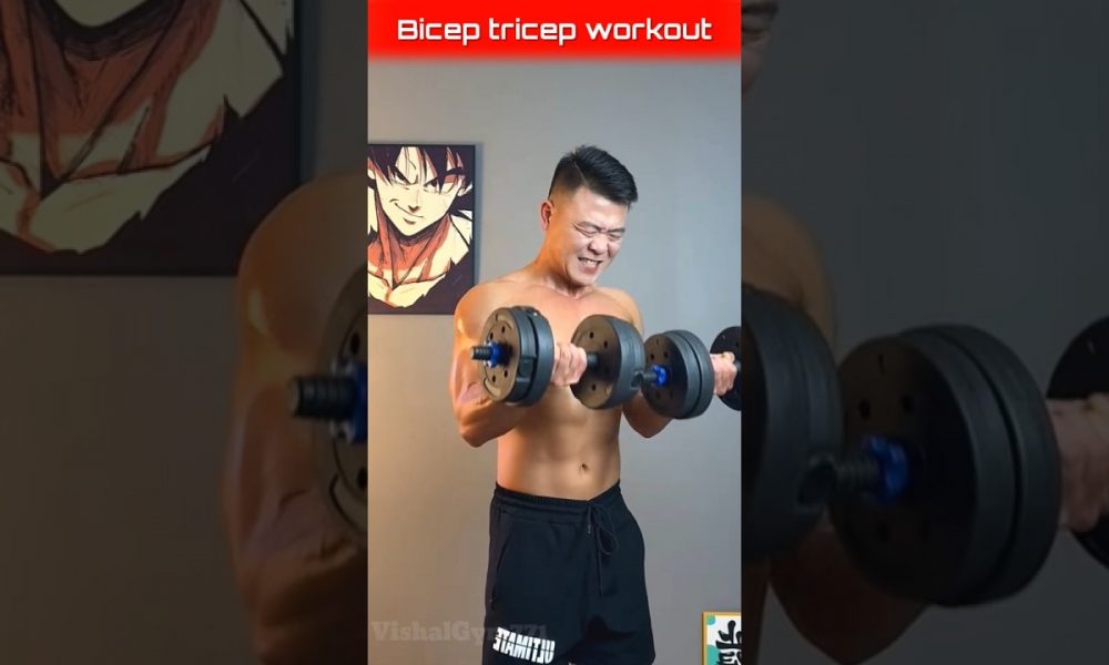 BICEPS & TRICEPS SUPERSET🔥.hand Gripper workout 💪.#shorts #fitness
