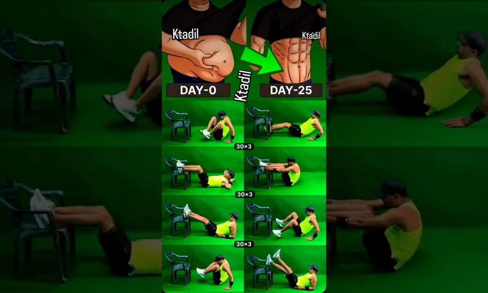 Six pack fat burning workout for beginners #youtubeshorts #motivation #strongabs #musclebuilding