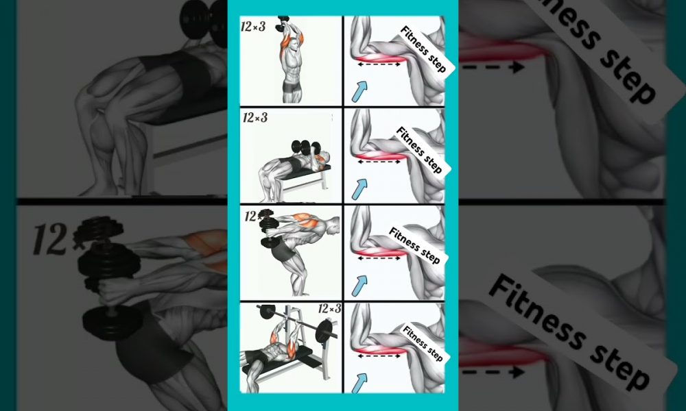 #tricep workout at home growing tricep in one month #viralvideo #fitnessstep #tricepsworkout #short