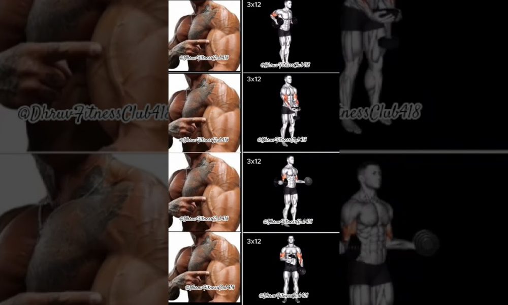 biceps workout at home with dumbbells #biceps #workout #exercise #fitness #trend #viral #shorts