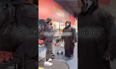 Ghostface vs Bodybuilder #fypシ゚ #deadlift #benchpress
