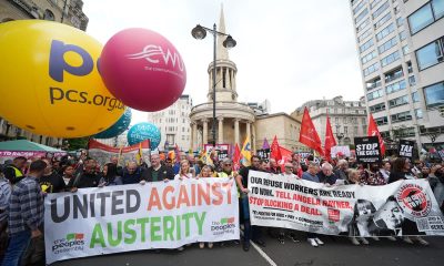 Thousands gather for anti-austerity demonstration in London