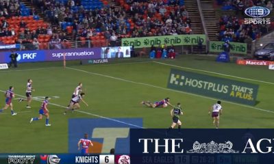 Hunt soars through the air