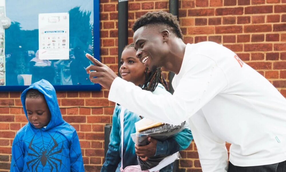 Bukayo Saka inspires again with school uniforms donation for struggling families