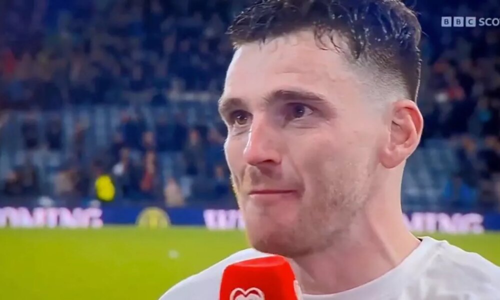 Andy Robertson fights tears as he pays tribute to Diogo Jota after Scotland qualify for World Cup