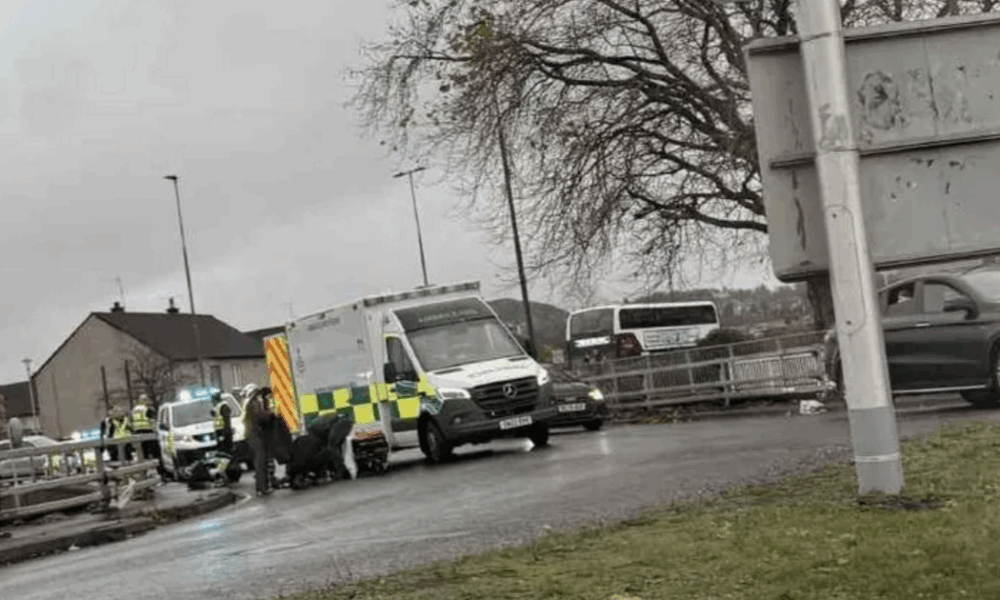 Biker in hospital after horror crash shuts down Edinburgh road
