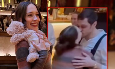 Pete Davidson and Elsie Hewitt Share Passionate Kiss at Baby Shower