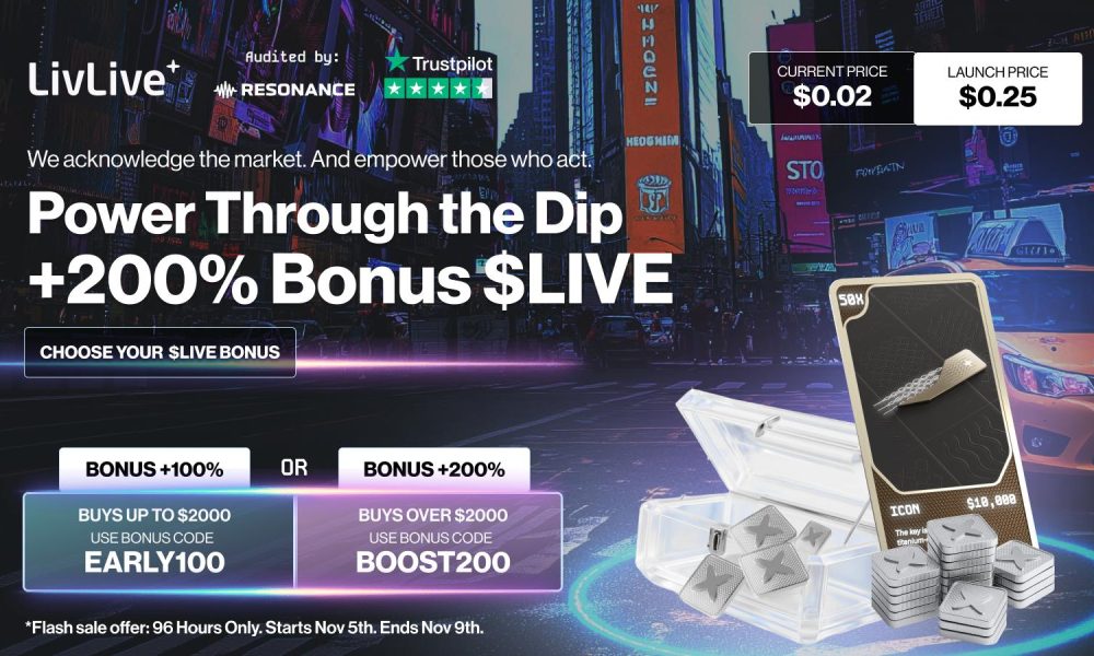 LivLive ($LIVE) Competes With XRP for Best Crypto to Buy Now in 2025 as Massive Presale Bonus Runs Out