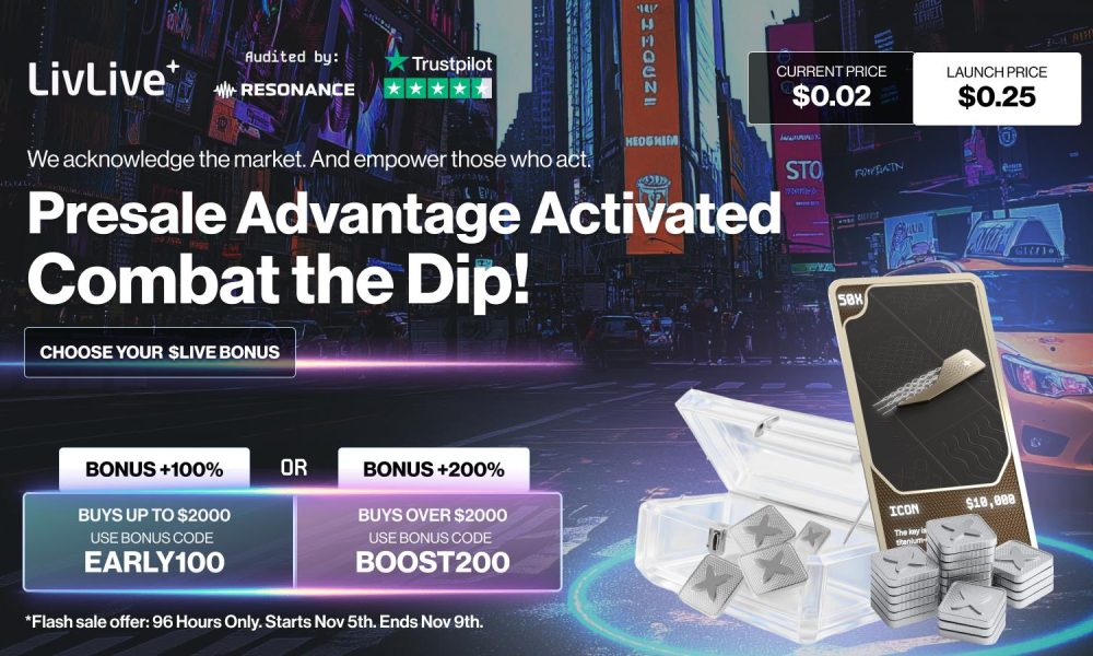 LivLive ($LIVE) EARLY100 Double Bonus Sparks Buzz, STRK And WLF News