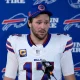 Josh Allen found himself caught in an entanglement sharing an awkward moment with his teammate