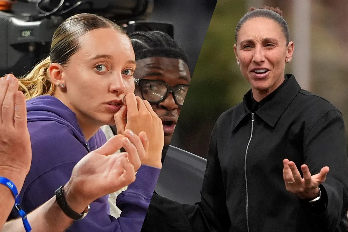 Paige Bueckers nearly flashed an entire crowd with Diana Taurasi catching the moment as it unfolded