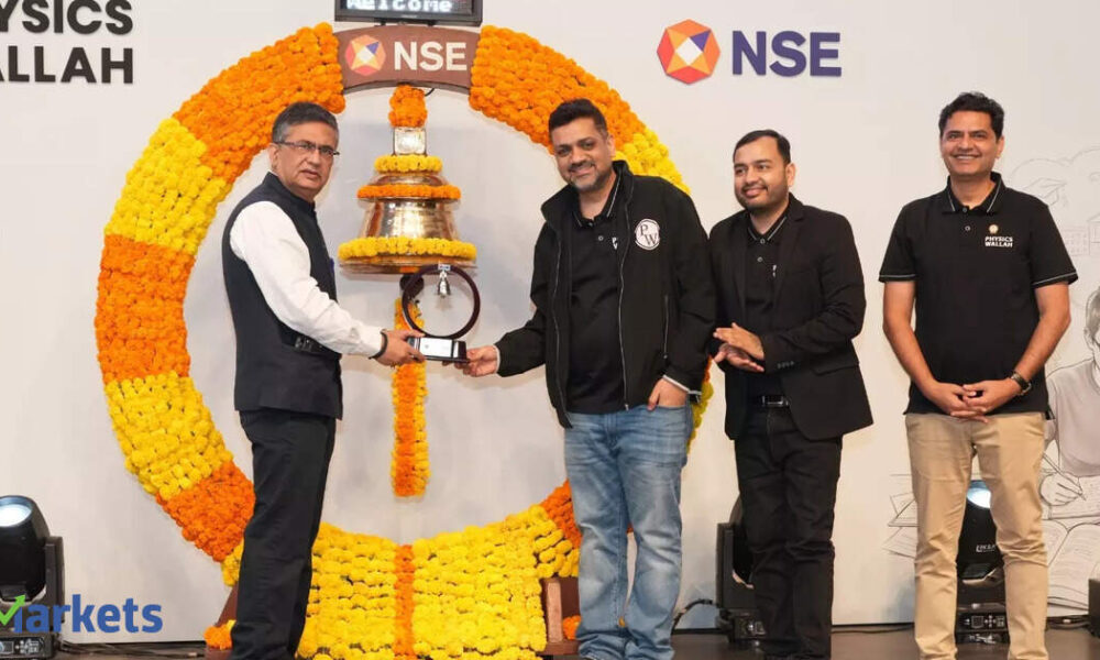 Physicswallah's mathematics puzzle: Stock ends 2% lower on BSE, 3% higher on NSE