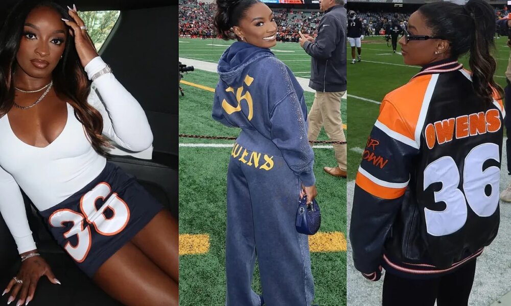 Simone Biles now includes herself as part of the chicago bears with her touch of fashion and elegance