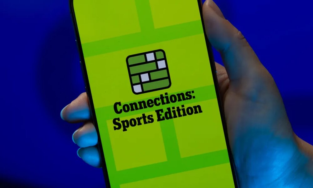 NYT Connections: Sport Edition on a phone