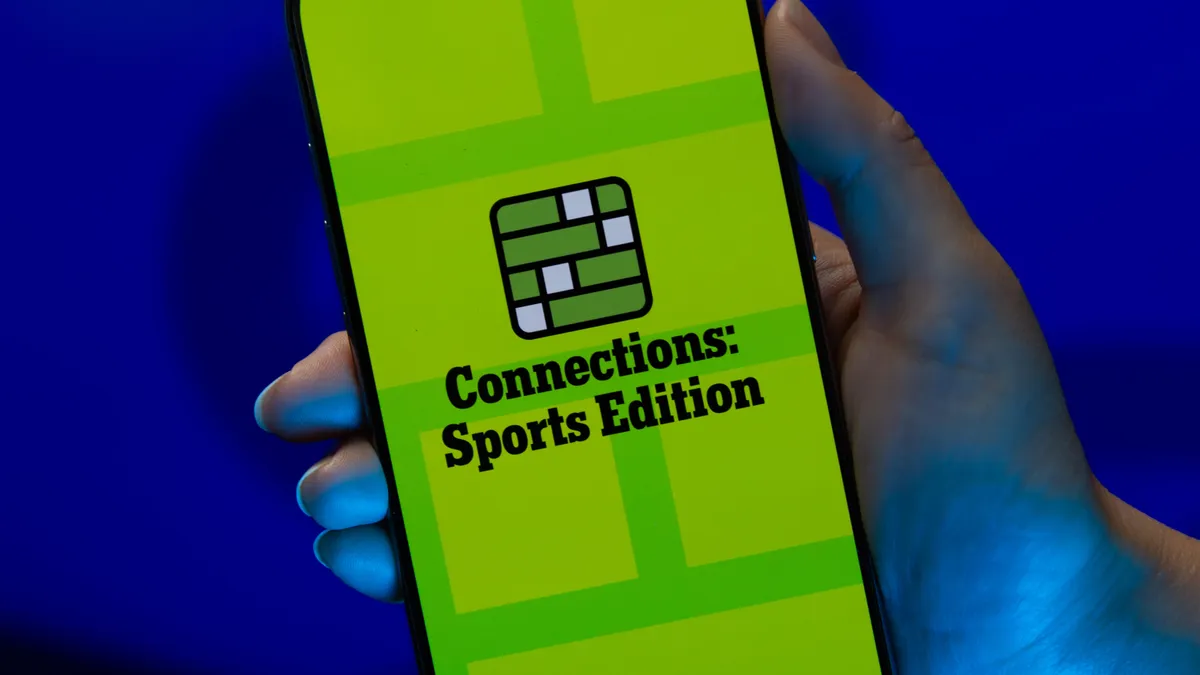 NYT Connections: Sport Edition on a phone