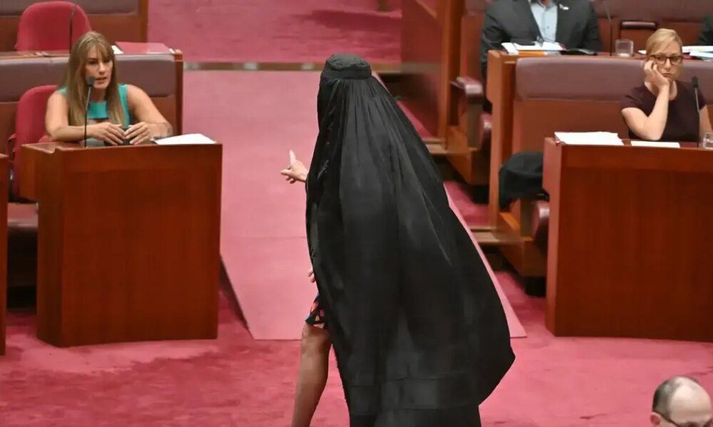 Australian Senator Pauline Hanson barred from Parliament for wearing burqa in protest