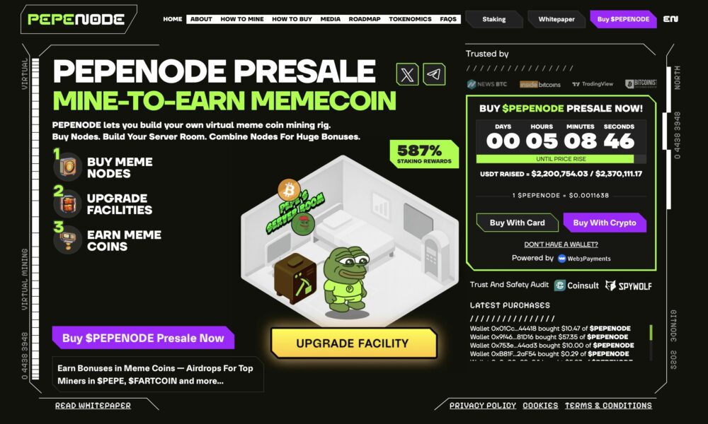 PEPENODE website - best altcoin to buy.