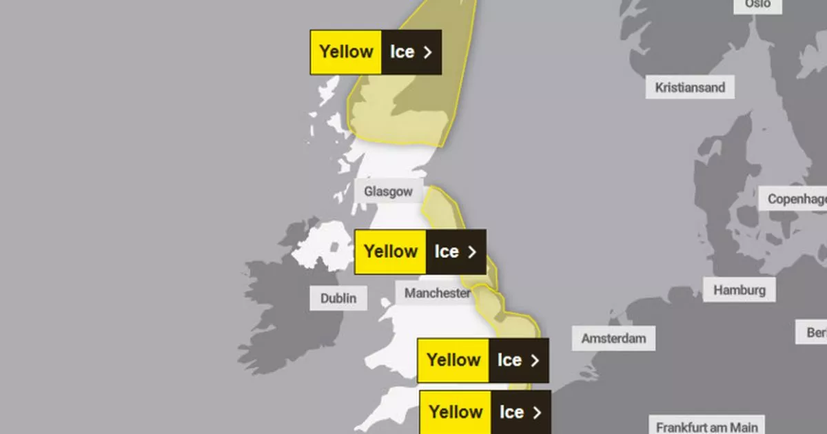 Met Office issues new 12-hour weather warning for tomorrow as ice blast hits UK