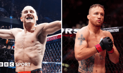 A split picture of Paddy Pimblett and Justin Gaethje
