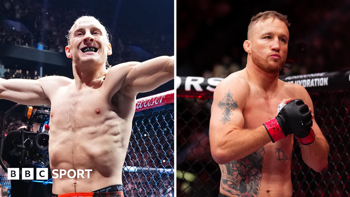 A split picture of Paddy Pimblett and Justin Gaethje